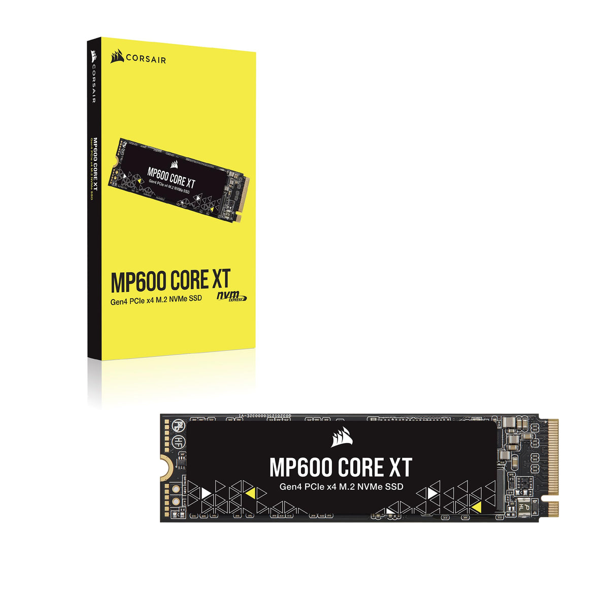 Corsair MP600 Core XT 2TB M.2 PCIe Gen4 NVMe SSD – hasta 5900 MB/s – QLC NAND – M.2 2280 – para Ordenadores Portátiles y de Sobremesa PCIe 4.0 – Negro