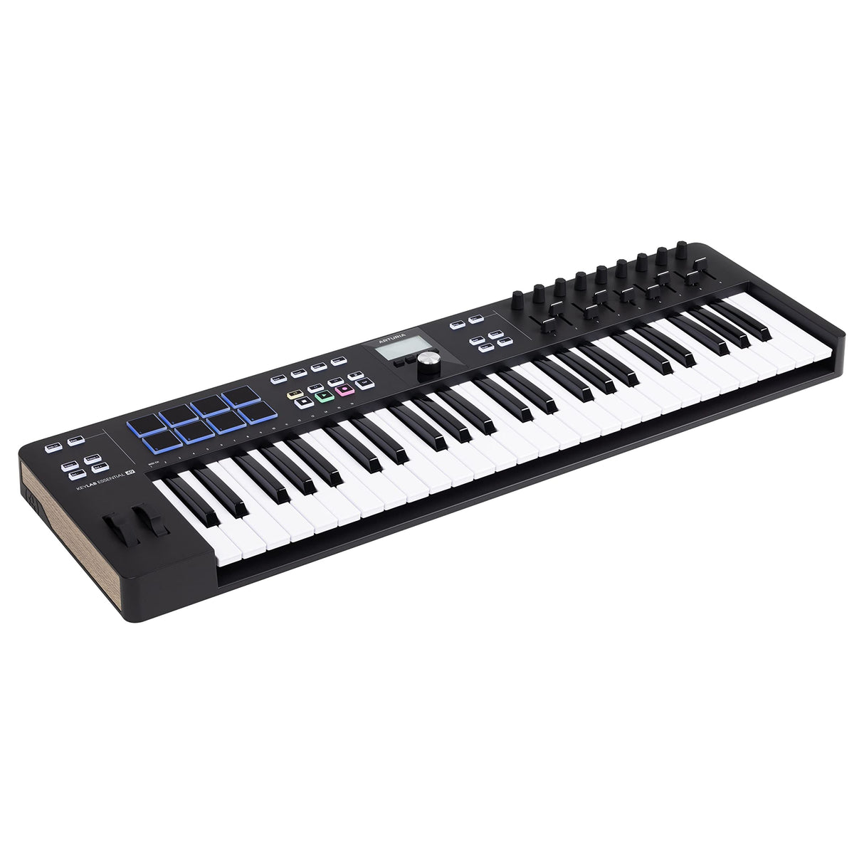 Arturia - KeyLab Essential 49 mk3 - Controlador MIDI de Teclado para Producción Musical - 49 Teclas, 9 Codificadores, 9 Faders, 1 Rueda de Modulación, 1 Rueda Pitch Bend, 8 Pads - Negro