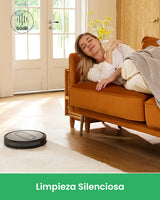 Vactidy Robot Aspirador, Nimble T6 con Potente Succión, Detección Inteligente, 2500mAh, Silencioso, 3 Modos de Limpieza, Control por App/Alexa/Siri y Mando, para Mascotas, Suelo Duro y Alfombra