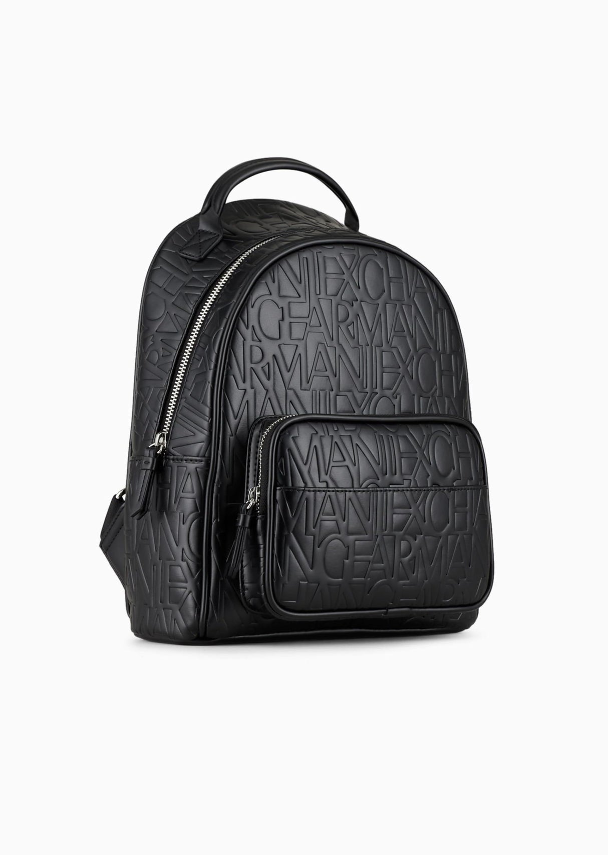 Armani Exchange Essential, Liz, Big Zipped Frontal Pocket, Logo Pattern, Bolsos para Mujer, Negro (Black), Talla única
