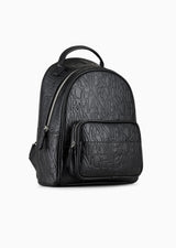 Armani Exchange Essential, Liz, Big Zipped Frontal Pocket, Logo Pattern, Bolsos para Mujer, Negro (Black), Talla única