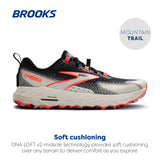 BROOKS Cascadia 18, Sneaker Mujer, Lavado Negro/Azul/Llama, 38.5 EU