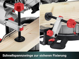 metabo KS 216 M 610216900 - Juego de sierra tronzadora (caja con 2 hojas de metal duro, inclinación de la hoja de sierra, ampliaciones de mesa integradas)
