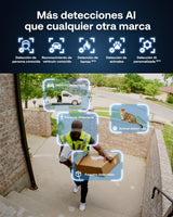 Arlo Ultra 3, Cámara de Vigilancia Exterior WiFi 4K UHD, Reconocimiento por IA, Vsión Nocturna a Color, Audio bidireccional, Funciona con Alexa, Prueba de Secure App incluida, 2 Cámaras + Smarthub