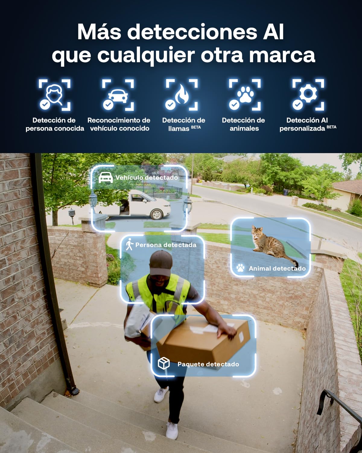 Arlo Ultra 3, Cámara de Vigilancia Exterior WiFi 4K UHD, Reconocimiento por IA, Vsión Nocturna a Color, Audio bidireccional, Funciona con Alexa, Prueba de Secure App incluida, 4 Cámaras + Smarthub