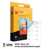 KODAK Smile+ - Paquete de iniciación de cámara instantánea Digital e Impresora fotográfica 2 en 1, Funda Suave + Papel Zink, 10 MP, Lente giratoria, Fucsia