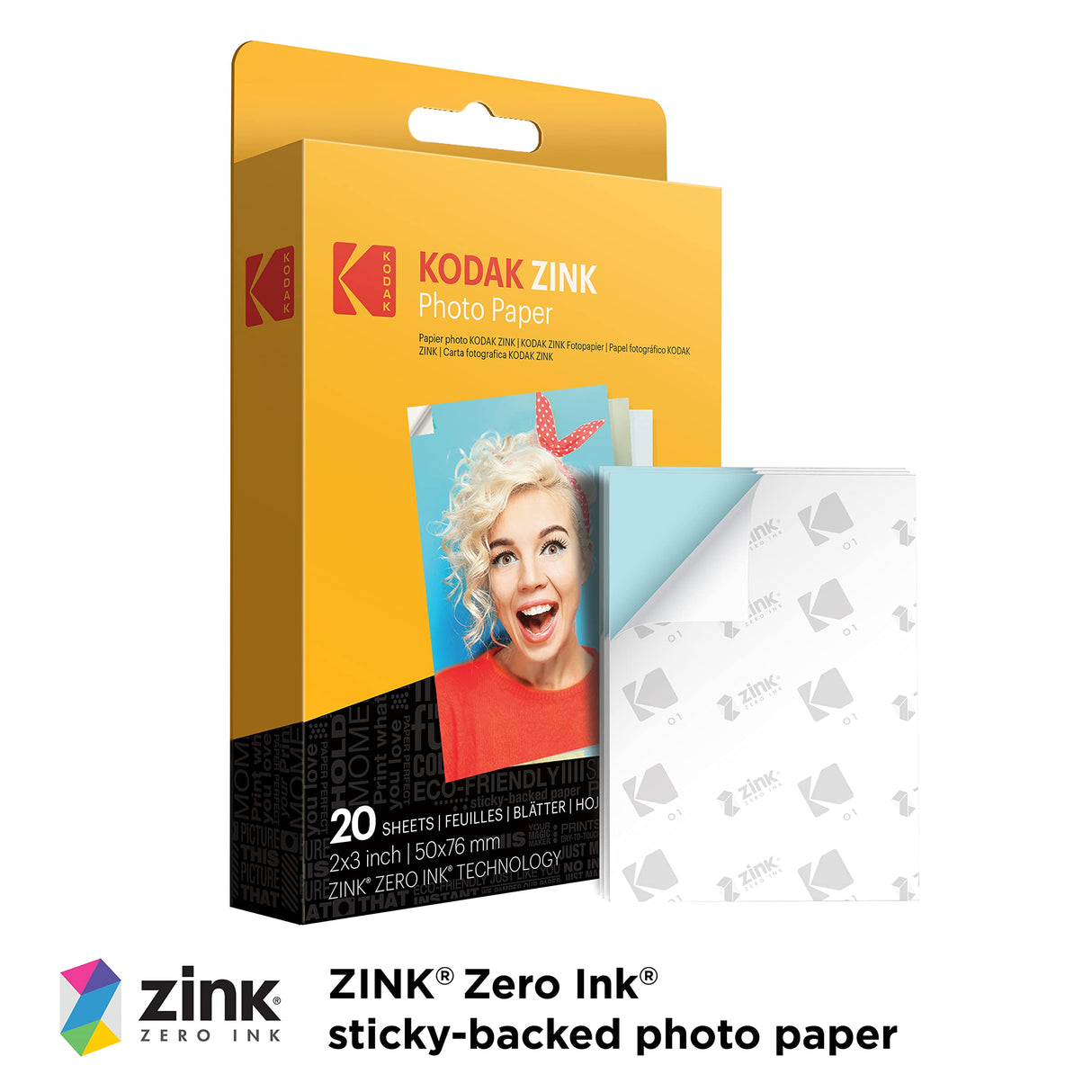 KODAK Smile+ - Paquete de iniciación de cámara instantánea Digital e Impresora fotográfica 2 en 1, Funda de Lujo + Papel Zink 20 Unidades, 10 MP, Lente giratoria, Fucsia