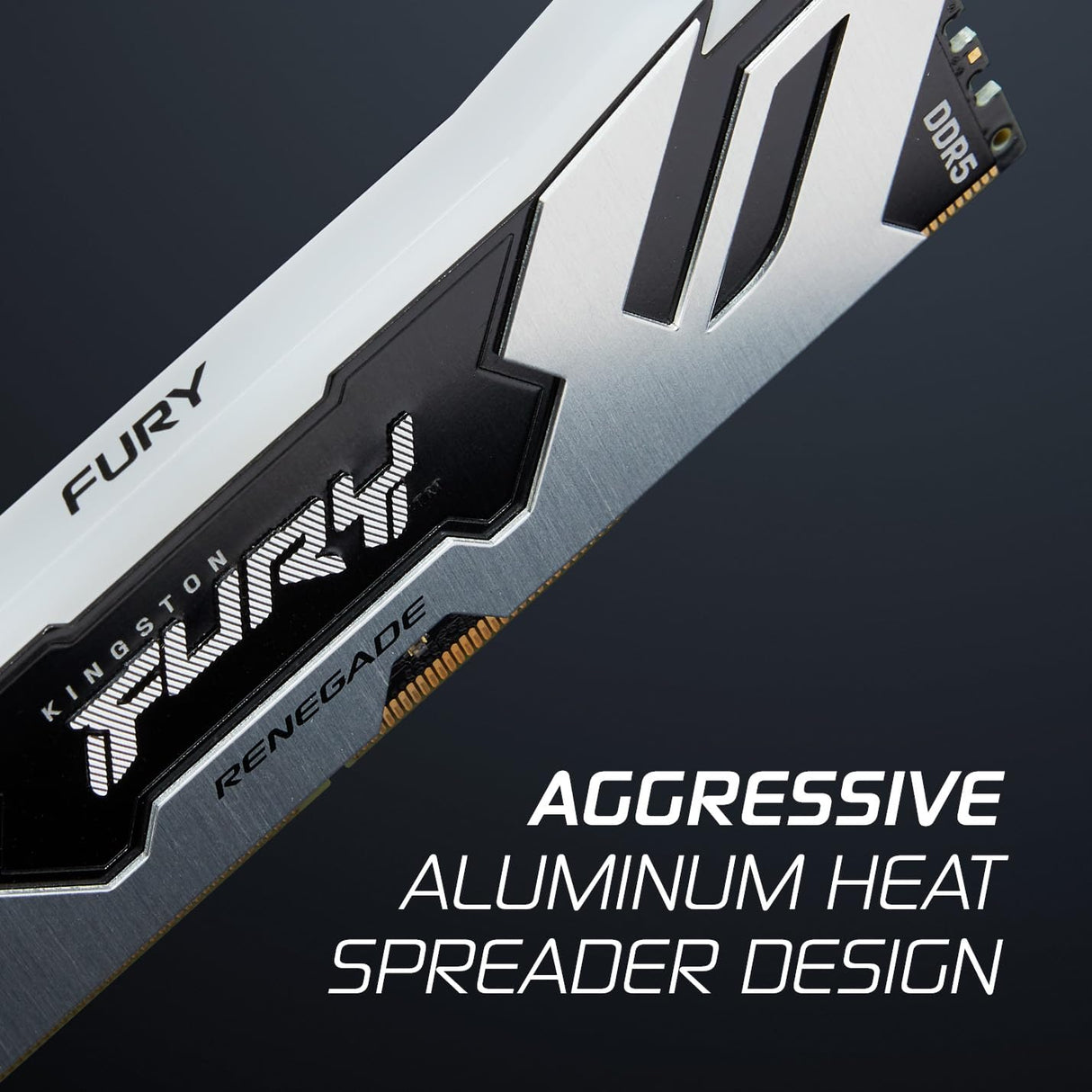 Kingston Fury Renegade DDR5 RGB 32GB 6400MT/s DDR5 CL32 DIMM Memoria gamer para Ordenadores de sobremesa Kit de 2 - KF564C32RSAK2-32