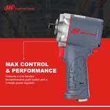 Ingersoll-Rand 36QMAX Llave de Impacto 1/2 Pulgada, Potente Llave de Impacto Neumática 870 Nm Torque, Diseño Ligero y Compacto