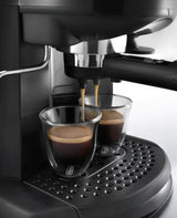 De'longhi EC201.CD.B - Cafetera de bomba tradicional (15 bar de presión, 2 tazas, café molido o filtros monodosis) negro