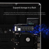 Transcend JetDrive 855 Interno SSD 480 GB para Macbook PCIexpress Gen3 x4 NVMe (Kit con Cubierta Externo Thunderbolt, Funda y Destornillador) TS480GJDM855