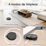 AIRROBO P20 Robot Aspirador, Succión 2800Pa Aspiradora Automática, Limpieza Zig-Za, Autonomía 120 Minutos, Control App/WiFi, para Pelo de Mascotas y Suelos Duros, Equipado con estación de Carga