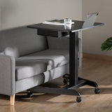 Maclean MC-903B Mesa para Portátil Regulable en Altura con Ruedas y un Cajón | Escritorio para Trabajar de Pie y Sentado | Altura Regulable hasta máx. 113cm, máx. 8 Kilos