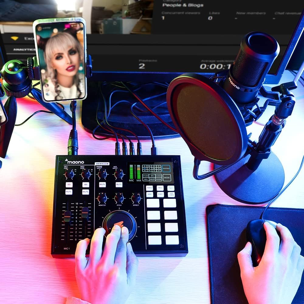 Maono caster AU-AM100 podcaster-mezclador