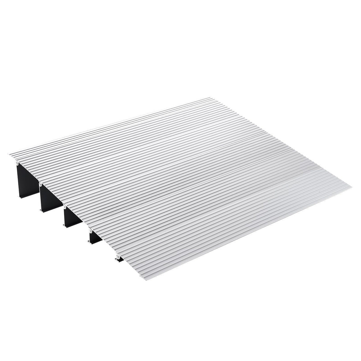 VEVOR Rampa de Umbral Altura de 12,7cm, Rampa de Aluminio para Bordillos Entrada, Capacidad de Carga de 362,8kg, Rampa Modular Ajustable de Aluminio para Sillas de Ruedas, Scooters, Sillas Eléctricas