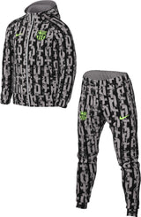 NIKE Chándal De Fútbol Tejido Con Capucha Para Hombre Fc Barcelona Third, Black/Pewter Grey/Lime Blast, FQ3038-010, 3XL