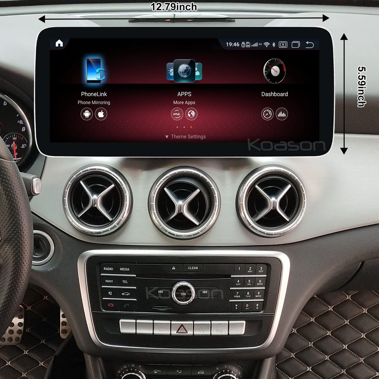 12.3inch Android Pantalla CarPlay Autoradio para Mercedes Benz A CLA GLA W176 W117 X156 NTG5