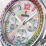 Festina Reloj Mujer F20606/2 Boyfriend Caja de Acero Inoxidable 316l Plateado Correa de Acero Inoxidable 316l Plateado