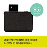 Pure Evoke Play Sistema de música versátil para Interiores y Exteriores (Radio Dab+ /FM, Radio por Internet, podcasts, Spotify Connect, Bluetooth en un Rico Sonido estéreo de 40W), Negro café