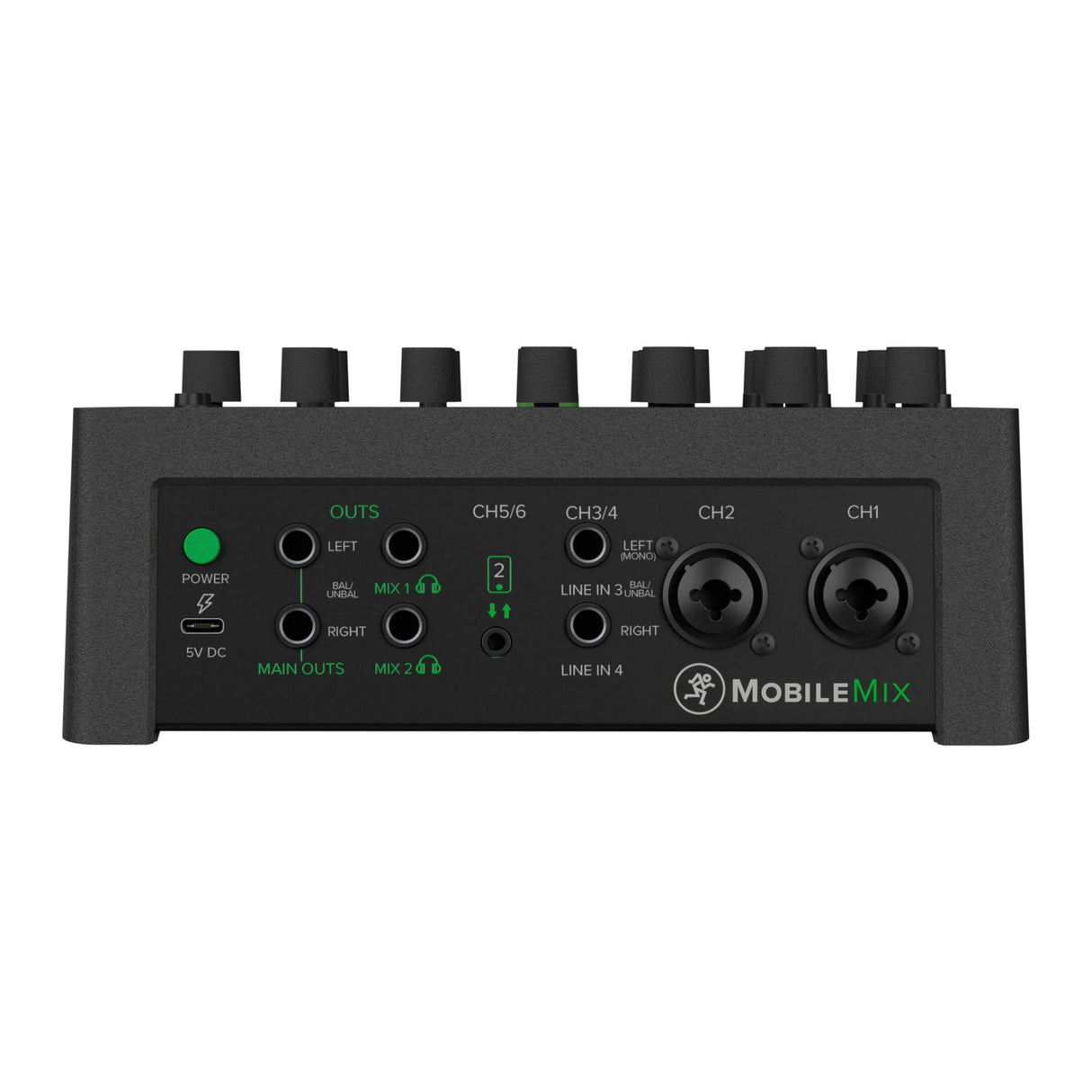 MACKIE MobileMix mezclador de 8 canales alimentado por USB para producción audiovisual, sonido en directo y streaming con instrumentos, micrófonos y Bluetooth