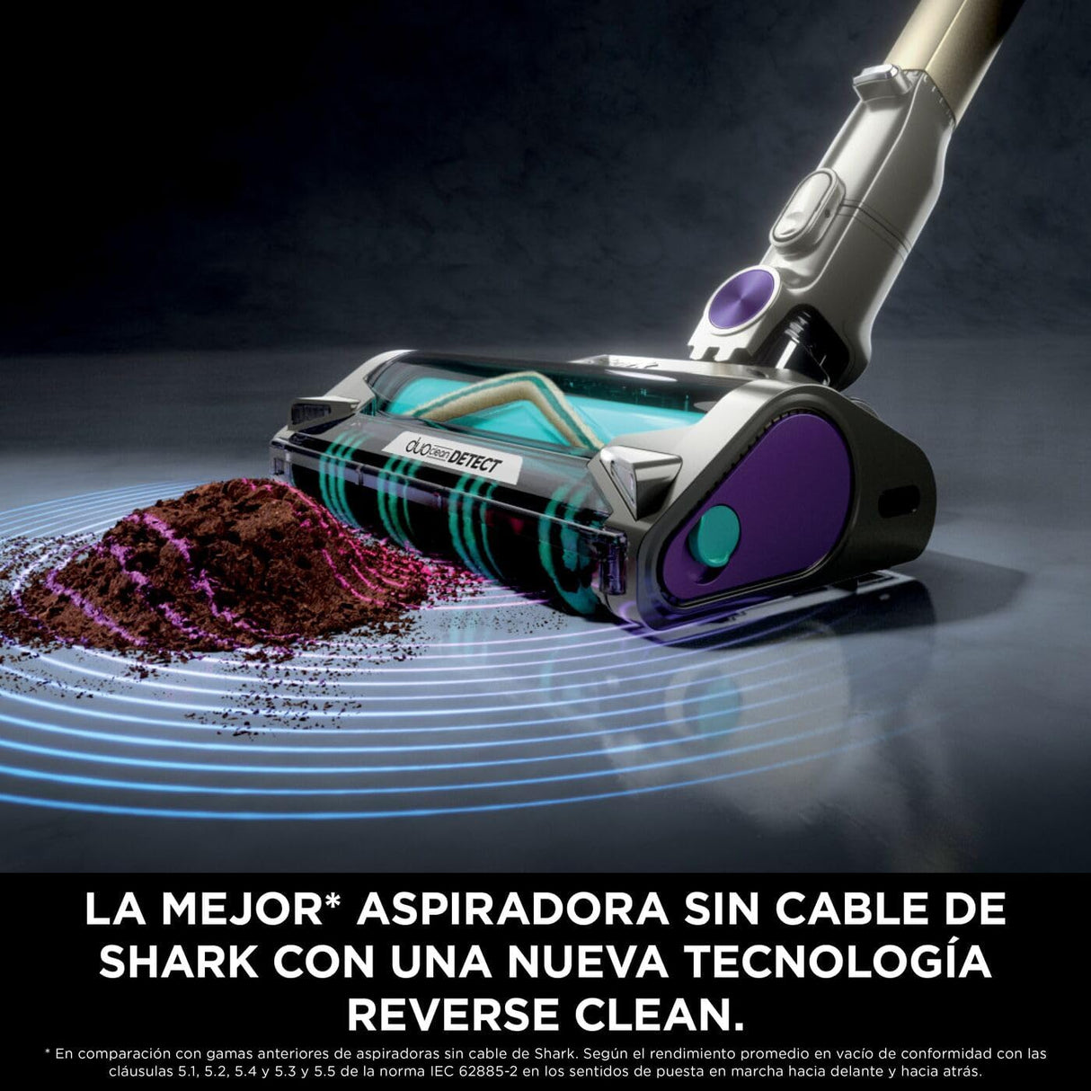 Shark PowerDetect Clean&Empty Aspiradora sin cable, DuoClean Detect, limpieza inversa, base de autovaciado de 2 l, Anti-Hair Wrap Plus, autonomía de 70 min,cepillos multisuperficie, gris, IP3251AMZEUT