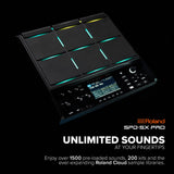 Pad de sampleo Roland SPD-SX PRO | El pad de sampleo estrella para baterías y otros músicos | 9 superficies activas, 8 entradas para disparadores externos, pantalla a color