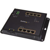 StarTech.com Switch Conmutador de Red Gigabit Ethernet con 8 Puertos RJ45 PoE+ y 2 Puertos SFP - de Montaje en Pared - Gestionado