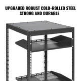 VEVOR Rack de Servidor de Marco Abierto de 15U, Profundidad Ajustable de 23"-40", Rack de Servidor de Red, 4 Postes con Ruedas, sostiene Todos Sus Equipos de TI de Red Módem enrutador de Engranaje