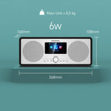 Panasonic RF-D40EGK-K Radio de Internet y Dab+/FM con Bluetooth, 6 W, Altavoces de 7,5 cm, LCD a Color TFT de 2,4", Alarma y Temporizador de Apagado, Mando a Distancia, USB, Wi-Fi, Negro