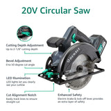 Marca Amazon - Denali by SKIL Juego de taladro de 18 V (20 V máx.), sierra de sable, sierra circular y luz reflectante, 2 baterías de litio de 2 Ah y cargador, Azul