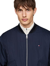 Tommy Hilfiger Cazadora Bomber Hombre Authentic Bomber con Cremallera, Azul (Desert Sky), M