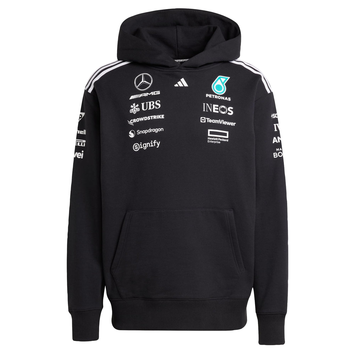 Adidas Hombre Mercedes - AMG Petronas Formula One Team Team Hood Men, Black/White, M