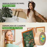 m-office Cinta Adhesiva Papel Kraft, Cinta de Embalar Adhesiva para Embalaje de Cajas, Envíos, Mudanzas y Manualidades, Cinta de Papel Embalaje, Cinta Marrón Papel Kraft (24 uds, 50mmx80m)