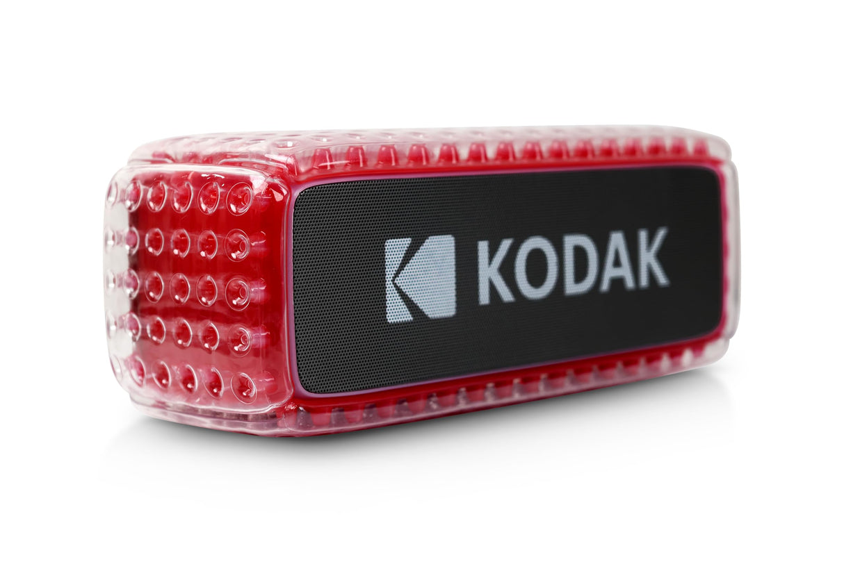 KODAK - Altavoz Bluetooth Impermeable IPX6, Sonido Potente de 8 W, iluminación RGB, duración de 5 Horas, conexión Bluetooth V5.0 - Rojo