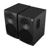 Woxter Dynamic Line 410 BT –Altavoces estéreo 2.0 150W de Potencia,Bluetooth, Madera, Woofer de 4 Pulgadas, 2 Tweeter, 3.5 mm, RCA, Control Volumen, Agudos, Graves, Bookself Speakers, Color Negro