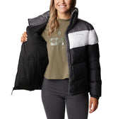 Columbia Mujer Chaqueta Acolchada, Black, White, City Grey, M