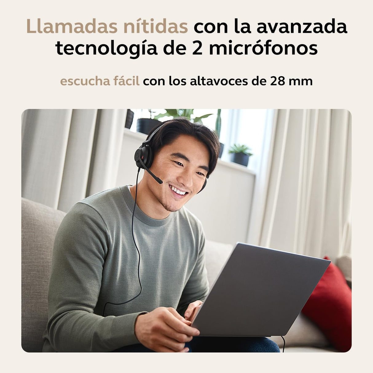 Jabra Evolve2 30 SE Auriculares Estéreo con Cancelación de Ruido, Cable USB-A y Tecnología de Llamada de 2 Micrófonos - para Plataformas de Comunicaciones Unificadas como Zoom y Google Meet - Negro