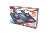 Cefa Toys - Estación de Dj Portátil con Altavoces y Control Espacial 14 en 1, Con Tocadiscos, Crossfader y Más de 144 Combinaciones de Mix, Incluye Reproductor de Bluetooth y USB y Batería Recargable