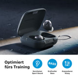 Sennheiser Momentum Sport Auriculares con Ajuste de Sonido Deportivo y ANC adaptativo, Ajuste Seguro, 24 Horas de duración de la batería - Grafito