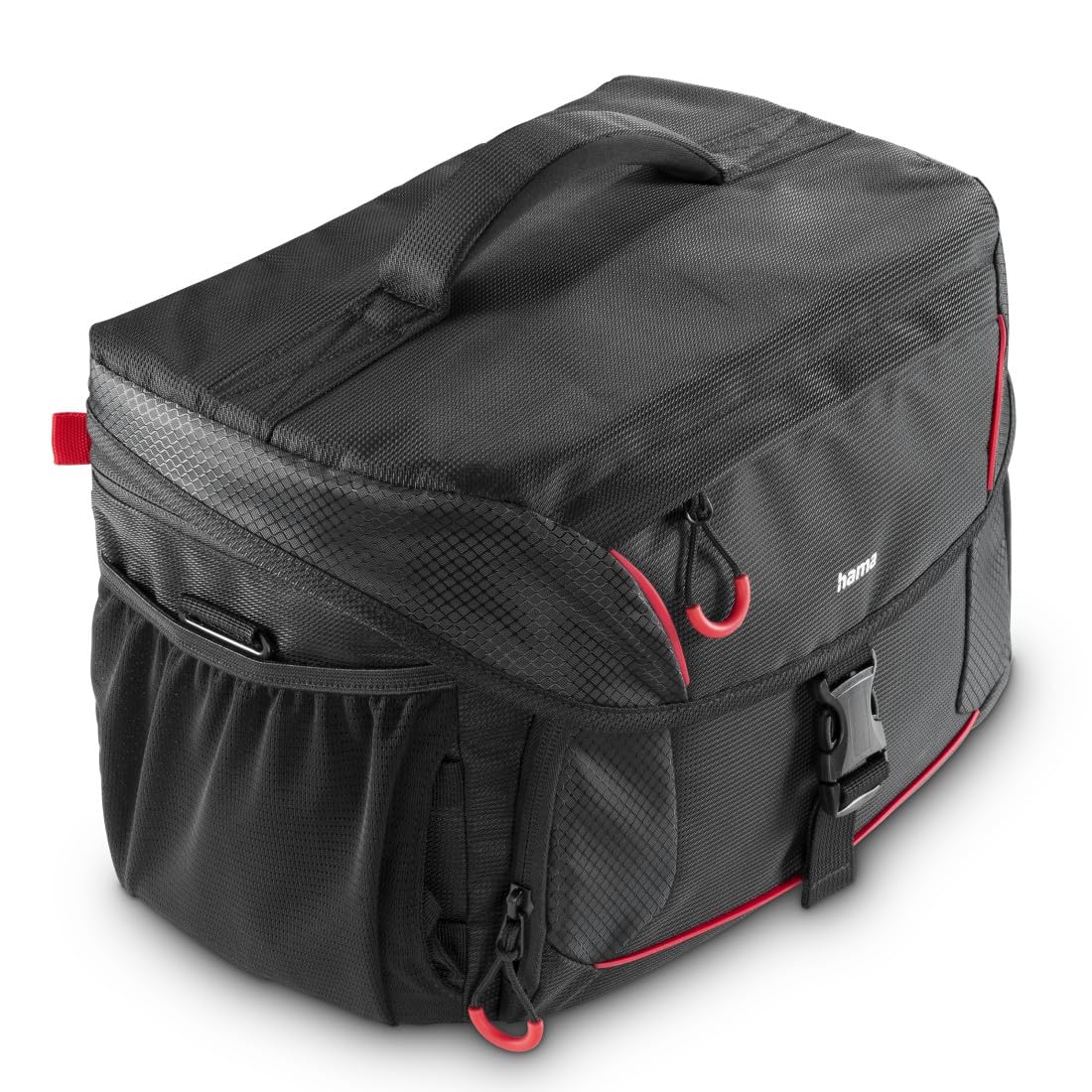 Hama Phoenix 170 - Funda para cámara fotográfica, Color Negro, Rojo, Moderno