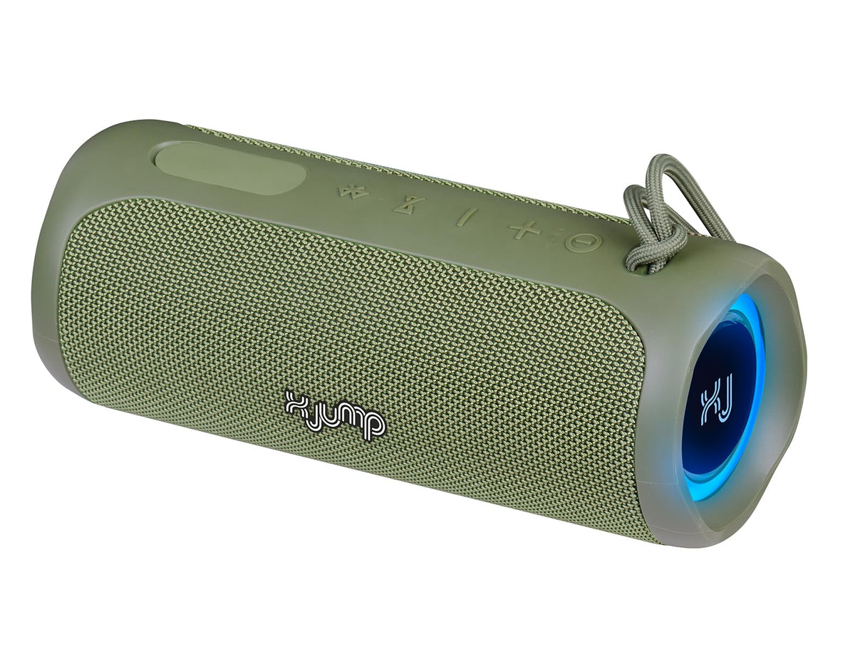 X Jump XJ 100 - Altavoz portátil Amplificado de 40 W, Alto Rendimiento, Bluetooth, función TWS, AUX-IN, micrófono Incorporado, Altavoz Resistente al Agua IP67, Verde