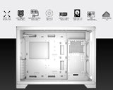 SaharaGaming P480MB-S RGB ATX PC Case (4 x 12 cm, Ventilador ARGB de un Solo Anillo, gestión de Cables, hub de Ventilador de 10 Puertos, PWM, Sync) Negro