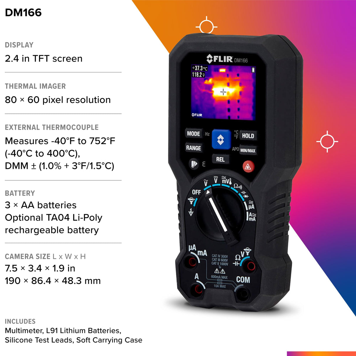 FLIR DM166 Multímetro Termográfico con TRMS
