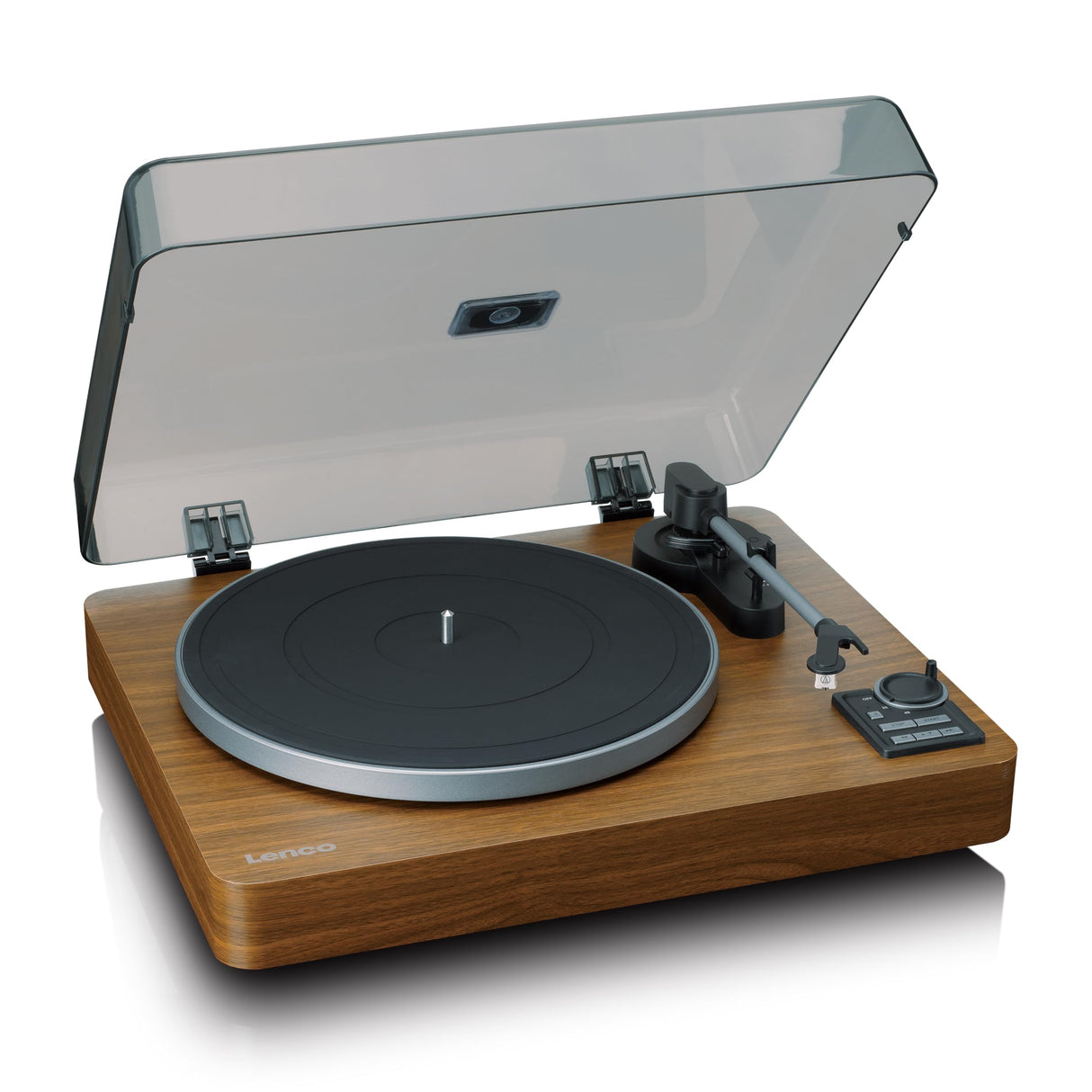 Lenco LBTA-165WD Tocadiscos totalmente automático - Bluetooth 5.3 - Carcasa de madera - Platos de metal y pastilla AT3600L - Arranque automático y retorno automático - 2 velocidades (33/45 rpm) -