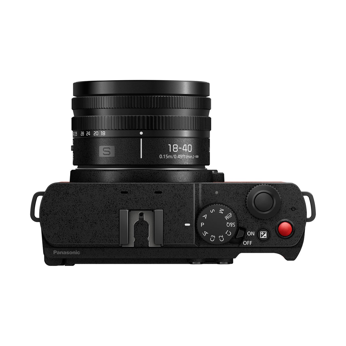 Panasonic Lumix DC-S9NE-R Cámara para Vlog con Fotograma Completo y Puerta Abierta sin Espejo, 24,2 MP, Vídeo 6K/4K, PDAF de 779 Puntos, WiFi 5 GHz, Rojo, con S-R1840 18-40mm S Lente De Cámara