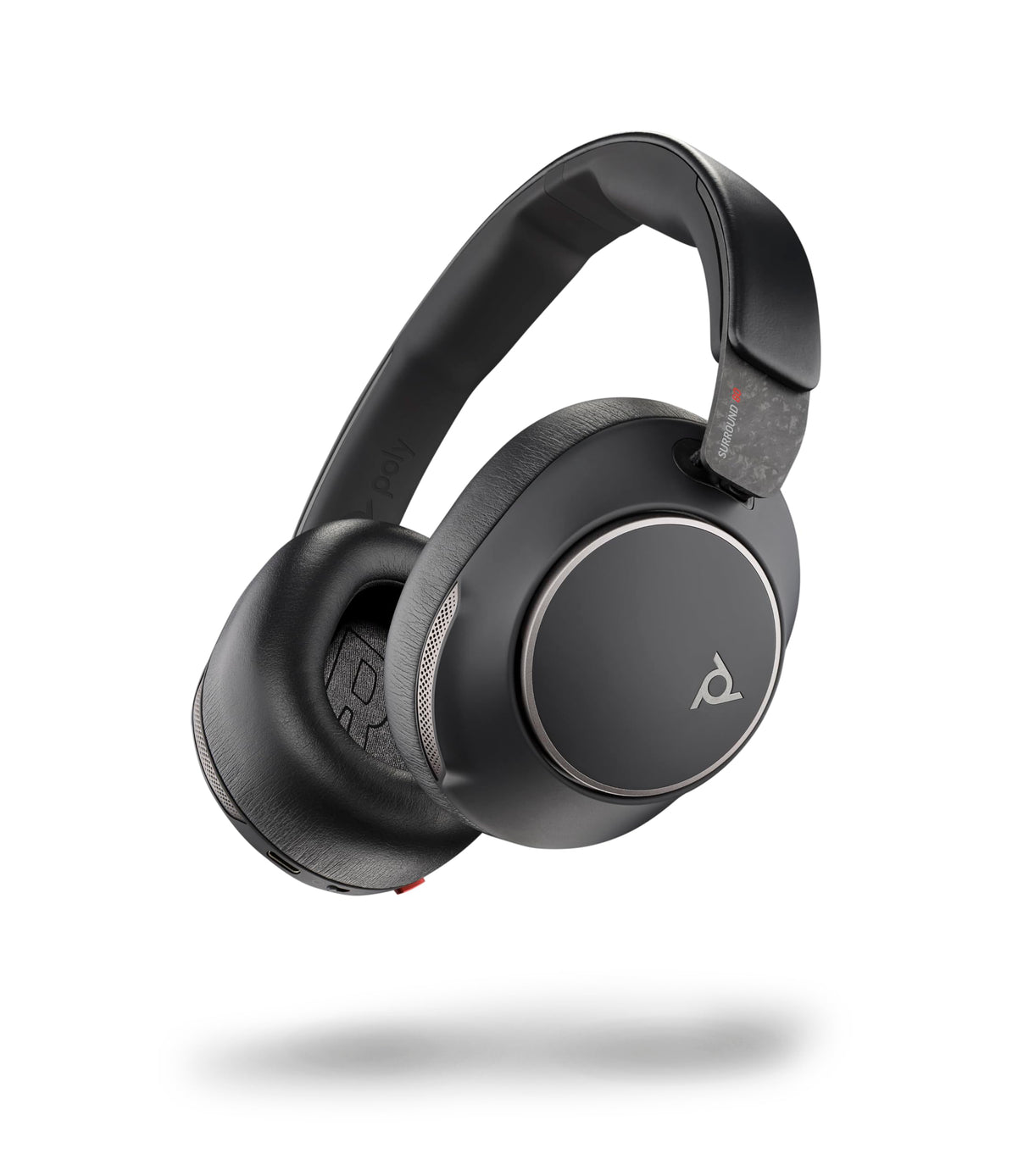 Auricular Bluetooth Poly Voyager Surround 80 UC (Plantronics) – Micrófonos con cancelación de ruido para llamadas nítidas – ANC adaptable–Compatible con iPhone, Android, PC/Mac, Zoom, Microsoft Teams