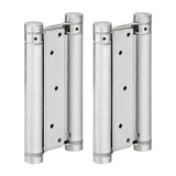 cyclingcolors 1x Par Bisagra de Puerta Vaivén Batiente de 180° con Resorte de Doble Acción para Puerta de Hasta 70 kg Western Saloon, Acero inoxidable