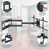 Mount-It! - Soporte de TV Brazo Largo, Movimiento Completo, articulado Extensible 1 m, para televisores 42, 47, 50, 55, 60, 65, 70, 75 y 80 Pulgadas, Compatible con VESA 800 x 400 mm, soporta hasta