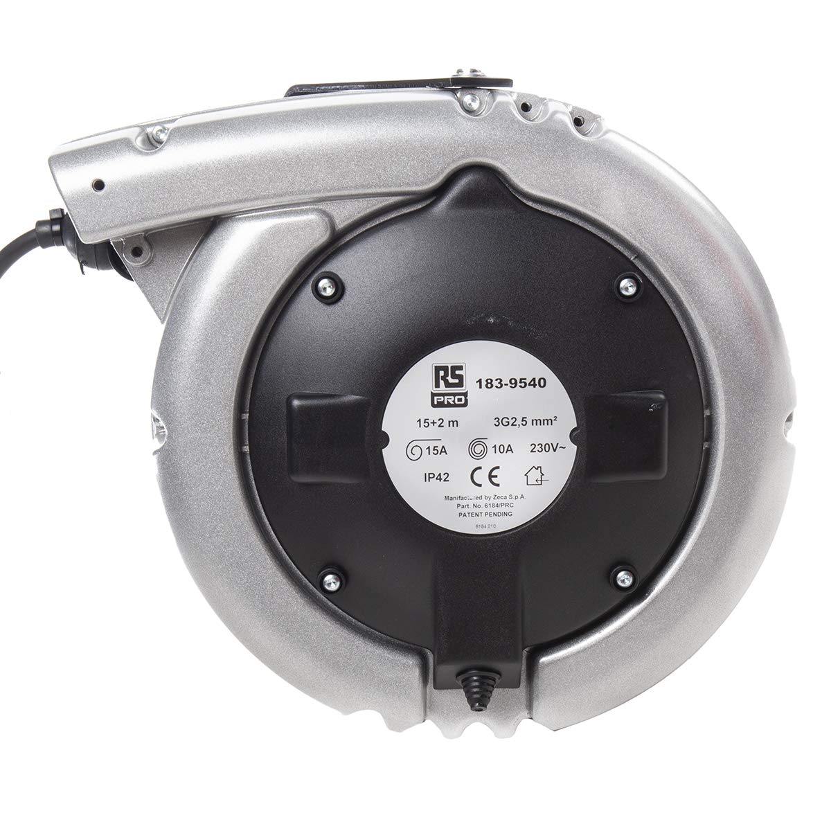Enrollador 15 m, 0 enchufes, 230 V 15 A