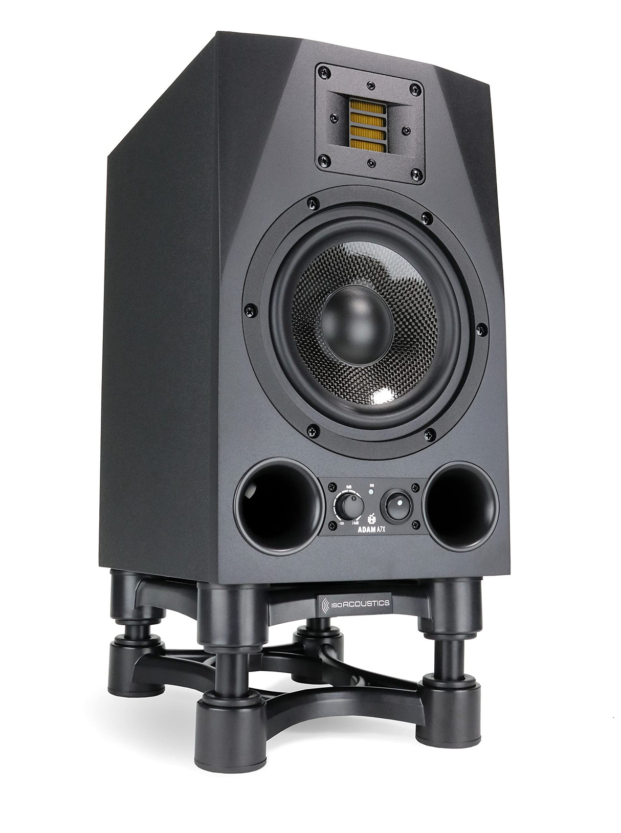 IsoAcoustics ISO-Stand Series Speaker Isolation Stands with Height & Tilt Adjustment: Iso-200 (7.8” x 10”) Pair